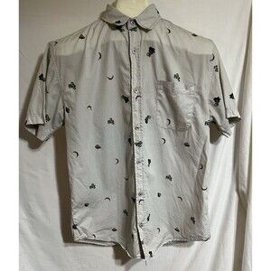 All over print button  collared fiesta piñata pepper cactus Taco Quirky School Y